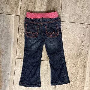 Wonderkids Blue Jeans with Pink Waistband
